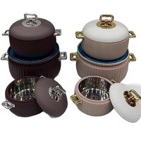Lot de 3 boîtes repas isothermes en acier inoxydable à double paroi, 1L-2L-3L, prix usine, nouveauté, vente chaude pour l'export.