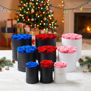 Caja de Regalo de Rosas Eternas Personalizada de Lujo Hecha a Mano con Energía Solar, Cilindro de Flores Eternas, Rosa Preservada Eternelle - Product Image 2