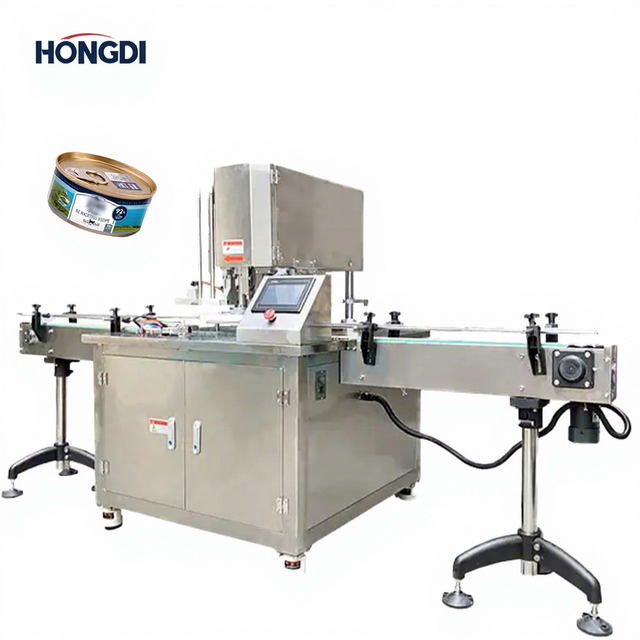 Fully Automatic Vacuum Can Sealing Machine for Canned Beef, Fish, and Fruit.