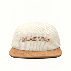 Gorras Deportivas de Pana de 5 Paneles con Bordado 3D de Logotipo Personalizado de Alta Calidad para Hombre - Product Image 1