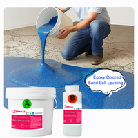 Peinture liquide pour sols en époxy écologique auto-nivelante, peinture pour sols en époxy colorée pour surfaces en ciment, effet marbre, peinture en époxy terrazzo