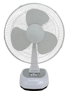 Ventilateur de table oscillant 13-17,9 pouces, 5 pales, moteur à balais, rechargeable solaire, télécommande, utilisation extérieure, contrôle numérique à trois vitesses - Product Image 2