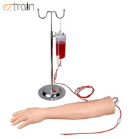 Venipuncuture IV Brazo de inyección Modelo Brazo de práctica de flebotomía con kit de práctica de infusión IV para estudiantes de enfermería