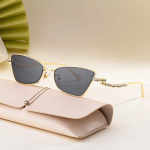 Nouveautés 2026 – Lunettes de soleil œil-de-chat pour femme, monture métallique intégrale, tendance diamant, protection UV400, idéales pour le street style et les activités extérieures - Product Image 4