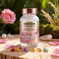 Complément alimentaire multi-collagène en capsules rigides avec peptides de collagène hydrolysés, acide hyaluronique et vitamine C