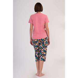 Combinaison de nuit ovale à manches courtes et col rond pour femmes - Product Image 1