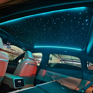 Tenda <span class=keywords><strong>Parasole</strong></span> Elettrica Intelligente Effetto Cielo Stellato <span class=keywords><strong>per</strong></span> Tesla Model Y 2025 Juniper con Controllo Vocale tramite App, Tenda da Tetto in PVC con Luce Ambiente, Lusso - Product Image 5
