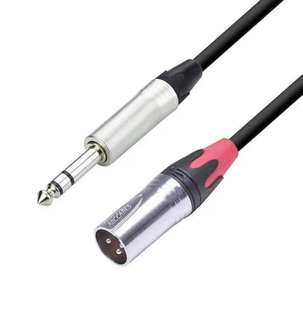 Professional Balanced Sound Cable 1/4" TRS to XLR Male Balanced Mic Microphone Audio Cable XLR to 6.35 Jack
