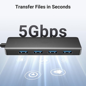 Adaptador Divisor de Estación de Acoplamiento USB 3.0 de 4 Puertos Tipo C a 5 Gbps, Compatible con Computadoras Portátiles, Tabletas, PC para Juegos, <span class=keywords><strong>Mini</strong></span> PC y <span class=keywords><strong>Mac</strong></span> - Product Image 2