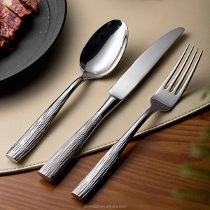 Ventes chaudes, restaurant, ensemble de couverts en argent bon marché, cuillères à dîner, fourchettes et couteaux, acier inoxydable, polissage miroir, <span class=keywords><strong>occasion</strong></span> de mariage - Product Image 1