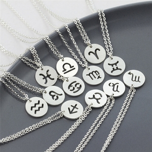 Collana con Ciondolo in Acciaio Inossidabile 316 per Donna, Colore Oro, 12 Segni Zodiacali Ariete Leone, <span class=keywords><strong>Gioielli</strong></span> - Product Image 3