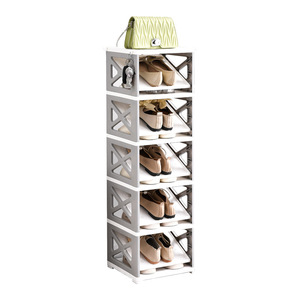 Organizador de almacenamiento apilable de varias capas para zapatos, para el hogar, dormitorio, puerta, zapatillas, tacones altos, 28x28cm - Product Image 5