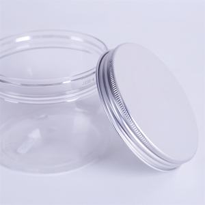 4oz 8oz 16oz 32oz 120ml 250ml 500ml 1000ml Plastic Transparent PET <b>Jars</b> with Aluminum Gold Silver Caps Black Brown clear Lids - Product Image 5