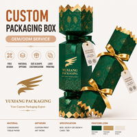 Caja de cartón vacía personalizada para galletas navideñas con grabado en relieve, embalaje plano del fabricante directo para fiestas navideñas