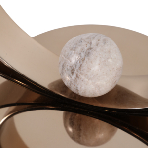 Porte-bougie décoratif en verre, base à double anneau, élégant support pour bougie pilier pour table à manger - Product Image 5