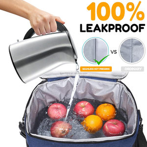 Grand sac isotherme à double couche Oxford pour le déjeuner, le pique-nique, le camping, le sac à dos pour canettes de bière - Durable et imperméable - Product Image 3