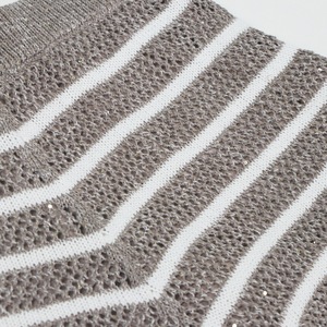 เสื้อกั๊กไหมพรมคอสูงแบบสั่งทำพิเศษ, เสื้อกล้ามถักลายทางผ้าฝ้ายแบบซิปสำหรับผู้หญิงขายส่ง - Product Image 6