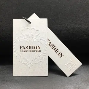 Vêtements Hangtag Étiquettes Fabricant Nouveau Design Personnalisé Votre Propre Nom Logo 400 Gsm Papier Étiquettes Volantes Pour Vêtement