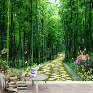 3d природа свежий бамбуковый лес художественный фон пилинг и палка обои бамбуковый лес фон настенная роспись