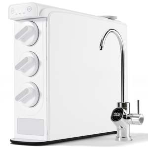 เครื่องกรองน้ำระบบ Reverse Osmosis แบบไม่ใช้ถังเก็บน้ำ รุ่น US1 ขนาด 600gpd พร้อมระบบทำความสะอาดตัวเอง สำหรับใช้ในครัวเรือน ภายนอกบ้าน รถบ้าน โรงแรม ทำจากพลาสติก - Product Image 2