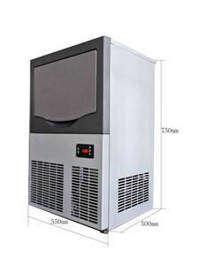 Machine à glaçons commerciale refroidie par air-30kg/24h Cube complet, haute performance pour restaurants, bars et salles <span class=keywords><strong>de</strong></span> pause au bureau - Product Image 2