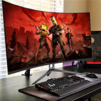 Moniteur de Jeu Incurvé Rebekah Usine Directe 27/32/34 Pouces, Moniteur LCD d'Ordinateur 1K/2K/3K 144Hz 165Hz sans Cadre