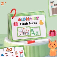 Cartes flash personnalisées avec impression UV, 26 lettres, apprentissage naturel du phonème, éducation précoce, cartes flash effaçables