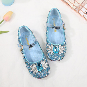 Chaussures de fête pour enfants de 2 à 6 ans, semelles souples, chaussures de princesse pour filles, chaussures de princesse en strass et cristaux pour filles - Product Image 2