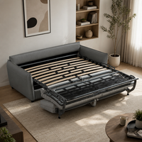 Canapé-lit minimaliste SOMNUS 3 places avec rembourrage en éponge, 2-en-1, pliable, meubles de salon pour petit appartement, hôtel, maison d'hôtes