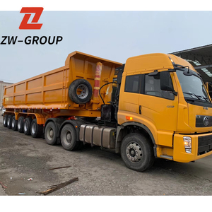 34cbm phía sau tipper Trailer bán 3 trục mới/Sử dụng xe tải Trailer giường lốp để bán - Product Image 4