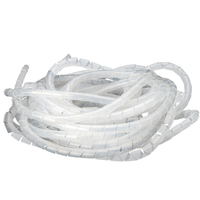 WANDU 18MM Blanco Espiral Envoltura de cable PE Material Protector de cable de varios tamaños