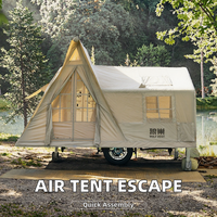 Tente à air d'aventure en tissu Oxford avec sol en PE haute densité Tente de camping gonflable portable imperméable pour l'évasion en montagne