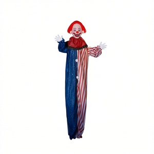 Decorazione di Halloween, clown alto 1,8 m per esterni, in plastica, stile classico, per forniture festive - Product Image 1