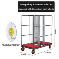 Chariot de service universel en verre trempé pour hôtel, table à manger, rangement et transport, avec roues et fonction ergonomique pour économiser l'effort