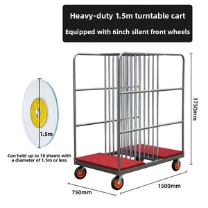 Carrello portaoggetti girevole in vetro temperato per hotel, tavolo <span class=keywords><strong>da</strong></span> <span class=keywords><strong>pranzo</strong></span>, carrello per la raccolta e il trasporto, carrello salva-lavoro per sedie con ruote universali - Product Image 5