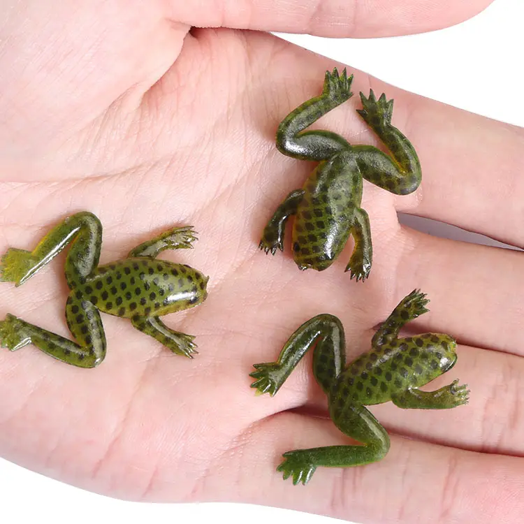 Yenilenebilir çevre silikon canlı doğal kurbağa cazibesi yılanbaş softbait 3D gözler kurbağa yumuşak plastik balıkçılık lures