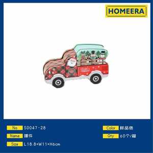 Homeera Christmas Car Decorative Item 18.8x11x6cm Iron Holiday Theme Home Decoration - Product Image 1