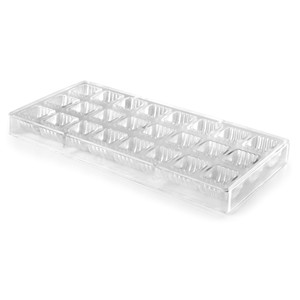 Stampo lineare per cioccolato a 24 cavità in plastica trasparente per decorazioni di torte - Product Image 1