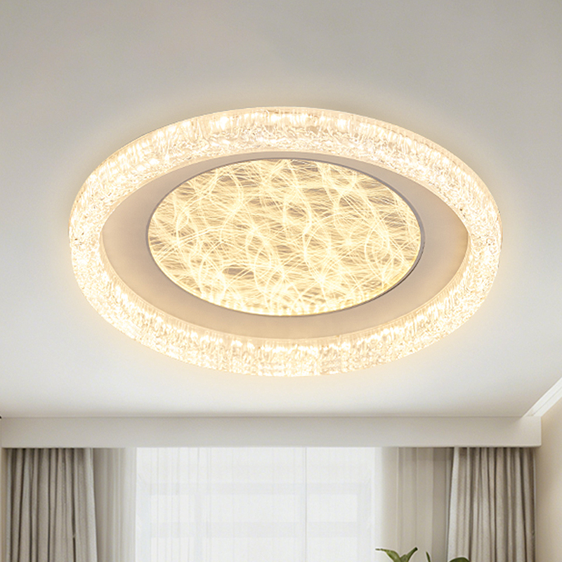 Modern Metal AC LED Ceiling Lamp with High Brightness Remote Control for Bedroom and Living Room Lighting
