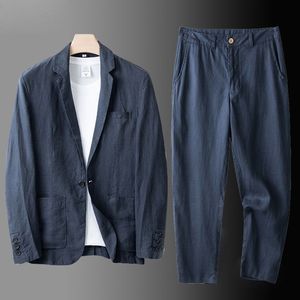 <span class=keywords><strong>Completo</strong></span> Estivo da <span class=keywords><strong>Uomo</strong></span> <span class=keywords><strong>in</strong></span> Stile Coreano, Taglia Piccola, Protezione Solare, Giacca Leggera <span class=keywords><strong>in</strong></span> Cotone e <span class=keywords><strong>Lino</strong></span>, Set Casual 2 Pezzi Sehe Fashionbisou - Product Image 3