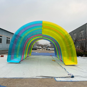 Tùy Chỉnh 8M PVC Inflatable Trong Suốt Bóng Đá Đường Hầm Đầy Màu Sắc Giải Trí Công Viên Lối Vào Cho Các Sự Kiện - Product Image 3