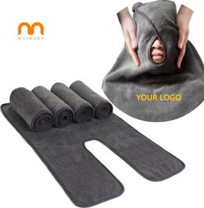 Toalla <span class=keywords><strong>Facial</strong></span> en Forma de U de Microfibra para Spa, con Logotipo Bordado Personalizado, para Esteticistas, Cosmetólogas y Masajistas - Product Image 1