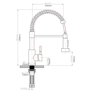 Single Handle <strong>Pull</strong> Down <strong>Sprayer</strong> for Kitchen Use - Product Image 5