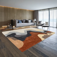 Tapis de luxe sur mesure, tissé à la main, en acrylique, laine et viscose, pour la maison, tapis de grande surface