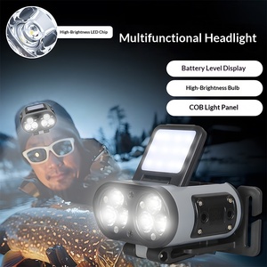 Nouvelle <span class=keywords><strong>lampe</strong></span> <span class=keywords><strong>frontale</strong></span> LED haute luminosité avec détecteur de mouvement, étanche IP65, pour la pêche, portable, double source lumineuse - Product Image 3