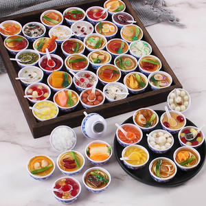 ถ้วยพอร์ซเลนสี<span class=keywords><strong>ขา</strong></span>วขนาดใหญ่จำลอง4ซม. สไตล์จีนสีฟ้าสีขาวเล่นอาหารขนาดเล็ก-เรซิ่นงานฝีมือ DIY สำหรับซุป - Product Image 3