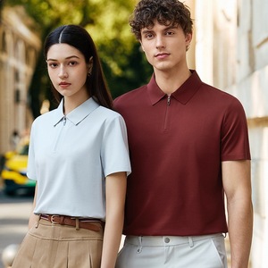 เสื้อโปโลโปรโมชั่น ผ้าคอตตอนผสม ซิปครึ่งตัว แขนสั้น ระบายอากาศได้ดี ชุดยูนิฟอร์มฤดูร้อน ทรงหลวม - Product Image 1