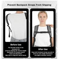 Sangle de poitrine réglable noire personnalisée pour sac à dos avec boucle à dégagement rapide – Accessoires de sac