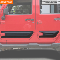 Plaque de protection anti-rayures de la carrosserie de la voiture 4PC Bande anti-frottement de la jupe latérale de la porte pour Jeep Wrangler JK JKU 2012-2017