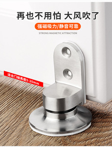 Butée de porte invisible en acier inoxydable anti-collision à fixation au sol pour salle de bain, salon, hôpital – Design moderne et facile à installer - Product Image 5